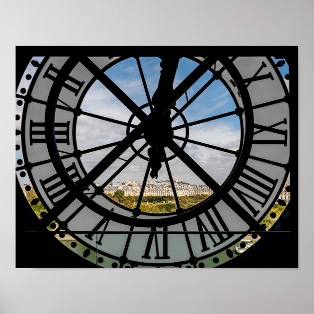 Affiche Horloge géante en verre au Musée d'Orsay - Paris (Devant)