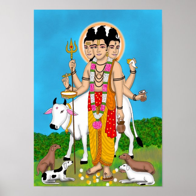 Affiche Horloge Lord Dattatreya (Devant)
