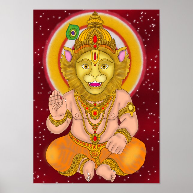 Affiche Horloge Lord Narsimha (Devant)