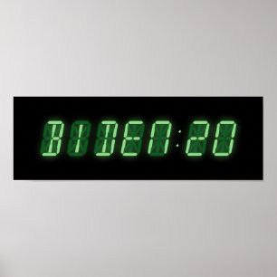 Affiche Horloge numérique Joe Biden 2020