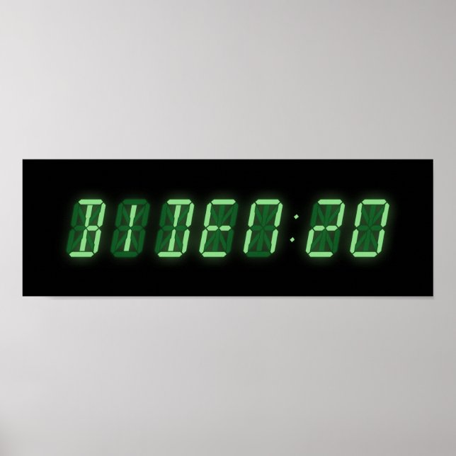 Affiche Horloge numérique Joe Biden 2020 (Devant)