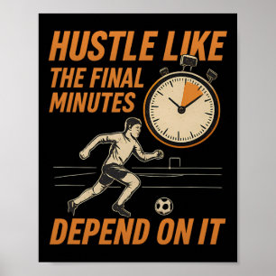 Affiche Horloge pour supporter de football comme les derni