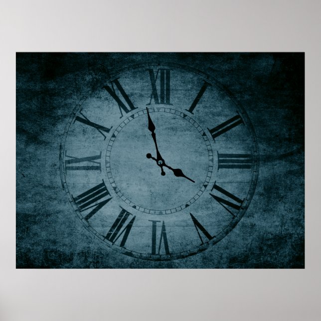 Affiche Horloge rétro (Devant)