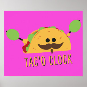 Affiche Horloge Taco