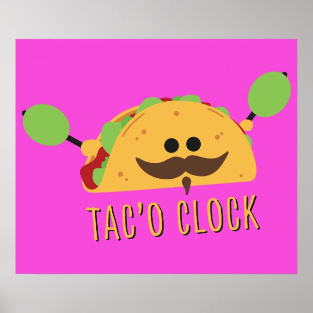 Affiche Horloge Taco (Devant)