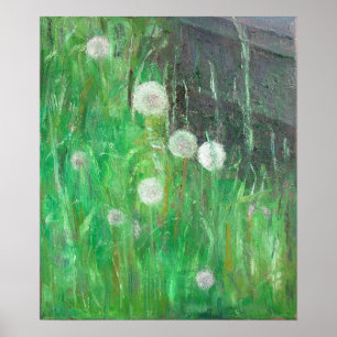 Affiche Horloges Dandelion en Grass 2008 huile sur toile
