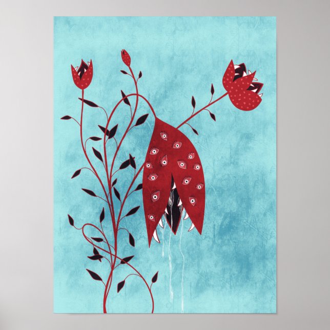 Affiche Horreur Art Déplaisant Plante carnivore (Devant)