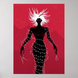 Affiche Horreur Demon Girl Witchy Goth