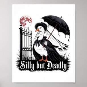Affiche Horreur d'Halloween Gothique, Silencieuse Mais Mor