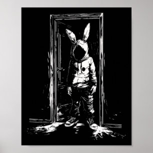 Affiche Horreur Lapin Masque Homme Rabbit Alt Goth Slasher