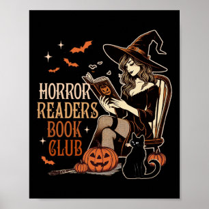 Affiche Horreur Lecture Éffrayante Vibes Bookish Horror Le