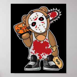 Affiche Horreur Monster Lazy Costume Halloween Drôle
