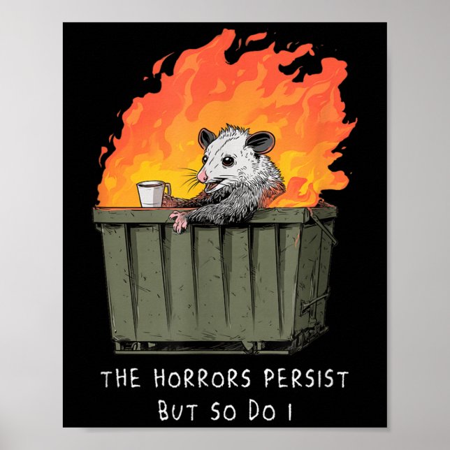 Affiche Horreurs persistent je persiste aussi Mème drôle d (Devant)