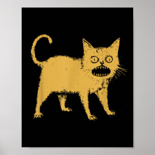 Affiche Horrible chat japonais