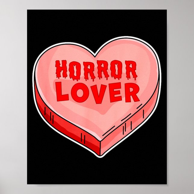 Affiche Horror Lover Candy Heart Valentines Day Halloween  (Devant)