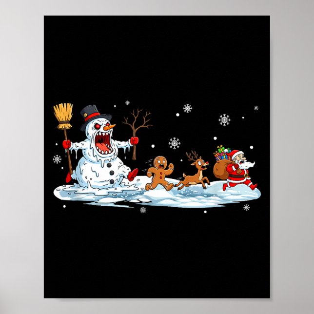 Affiche Horror Snowman Christmas Reindeer Gingerbread Sant (Devant)