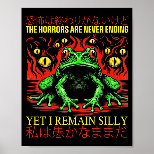 Affiche Horrors Are Never Ending Yet I Remain Silly Japane (Devant)