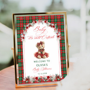 Affiche Hors de froid Teddy Bear Baby shower Accueil