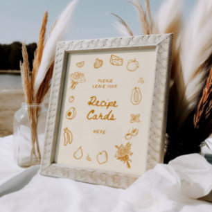 Affiche Hors Du Marché Orange Hand Drawn Recette