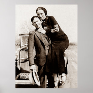 Affiche Hors-la-loi américains Bonnie & Clyde The Barrow G