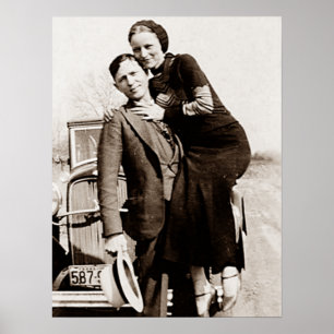 Affiche Hors-la-loi américains Bonnie & Clyde The Barrow G