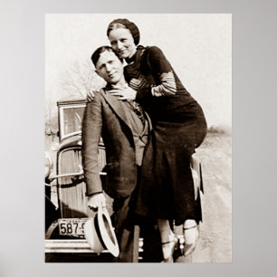 Affiche Hors-la-loi américains Bonnie & Clyde The Barrow G