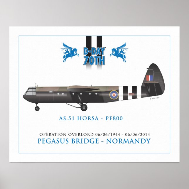 AFFICHE HORSA GLIDER - PONT PEGASUS (Devant)