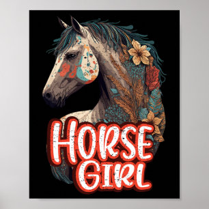 Affiche Horse Girl Equestria Portrait Western Horseback R