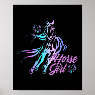 Affiche Horse Girl Equestrier Rider Dit Horseback Ridin