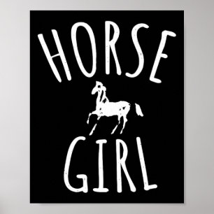 Affiche Horse Girl Horseback équitation mignonne