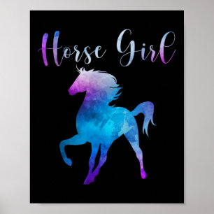 Affiche Horse Girl Love Equestrian Riding Ranch Propriétai
