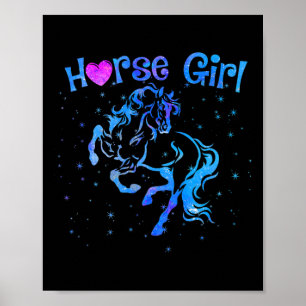 Affiche Horse Girl Love Horseback équitation Ado Enfants F