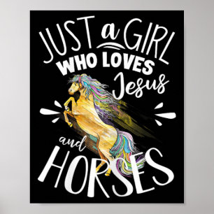Affiche Horse Graphique Femmes Filles Cheval Équitation Ch