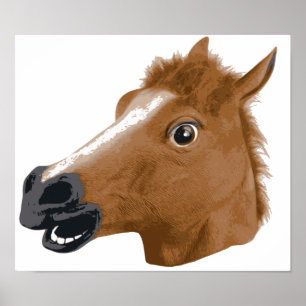 Affiche Horse Head Creepy Mask