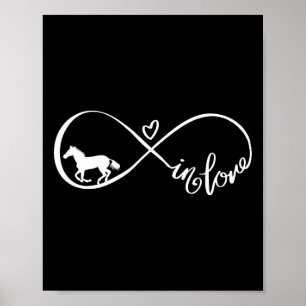 Affiche Horse Infinity Symbole Amour Cheval Équitation
