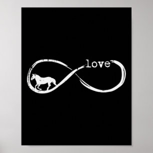 Affiche Horse Infinity Symbole Amour Horseback équitation