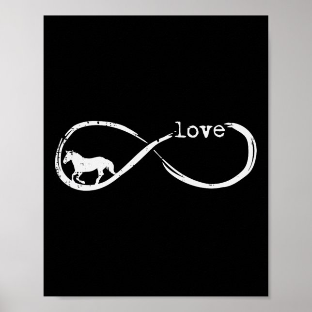 Affiche Horse Infinity Symbole Amour Horseback équitation  (Devant)