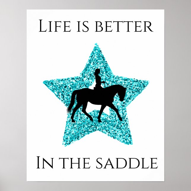 Affiche Horse & rider poster. (Devant)