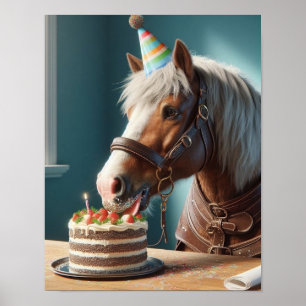 Affiche Horse Wall Art, Horse Birthday Party, Drôle Cheval