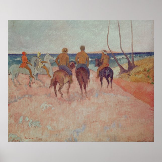 Affiche Horseman on the Beach 1902 (Devant)