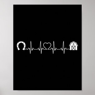 Affiche Horsescute Ss Cute Ss Barn Heartbeat Horseback Rid