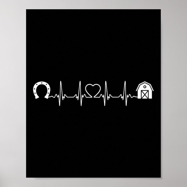 Affiche Horsescute Ss Cute Ss Barn Heartbeat Horseback Rid (Devant)