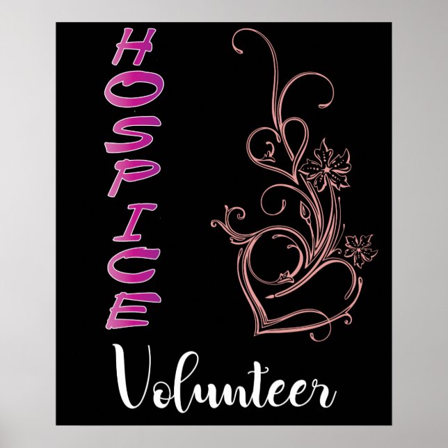 Affiche Hospice Bénévolat Cadeau Femmes Hommes Infirmière  (Devant)