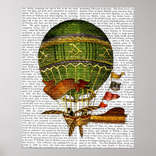 Affiche Hot Air Balloon Green