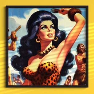 Affiche Hot Cavewoman