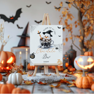 Affiche Hot Choco Bar Petit Boo Baby shower Halloween