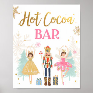 Affiche Hot Cocoa Bar Chocolat Nutcracker Ballerina Girl
