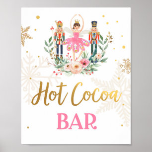 Affiche Hot Cocoa Bar Chocolat Nutcracker Ballerina Girl