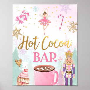 Affiche Hot Cocoa Bar Chocolate Nutcracker Ballerina Girl