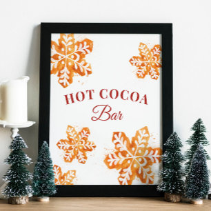 Affiche Hot Cocoa Bar Gingerbread Cookies Noël